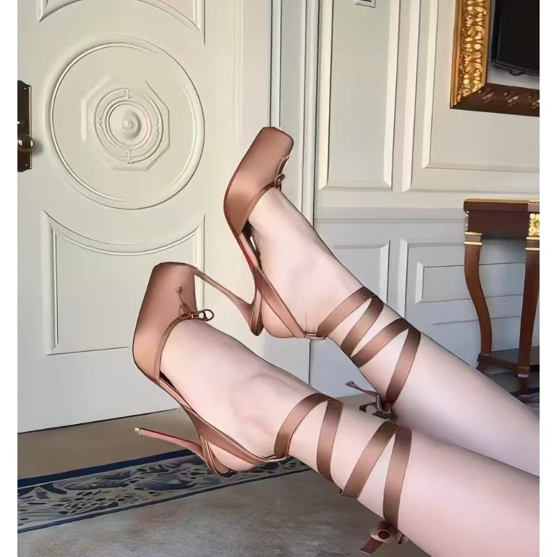 Ankle Strap Attachment - Czerwone buty na wysokim obcasie, damska