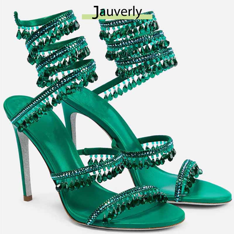 Ankle Strap Attachment - Damskie sandały na wysokim obcasie z