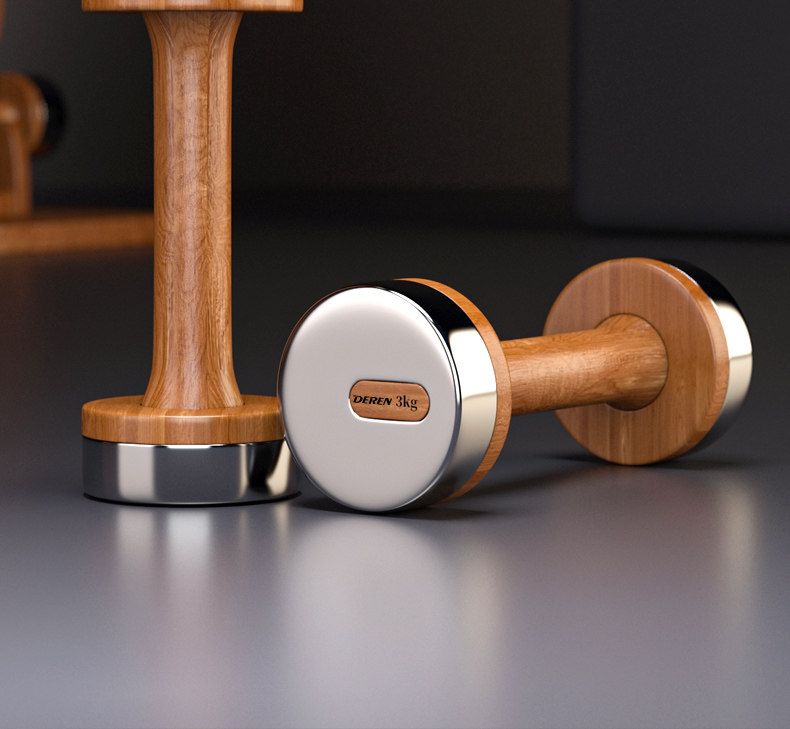 Home Gym Dumbbell Set - Regulowany zestaw hantli Wood & Steel