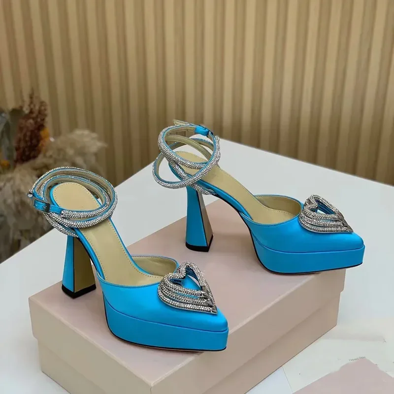 Ankle Strap Attachment - Platforma kryształowa miłość sandały z dekoracją