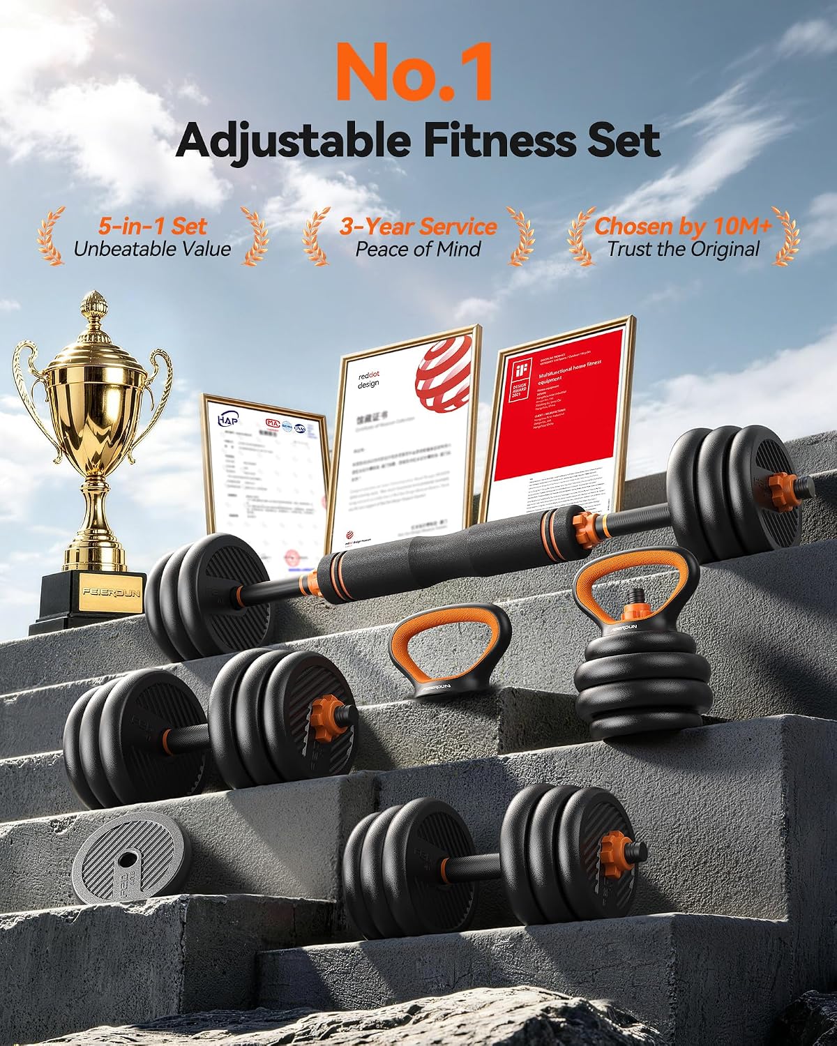 Regulowany zestaw hantli 20-90 – Home Gym Dumbbell Set recenzja i cena