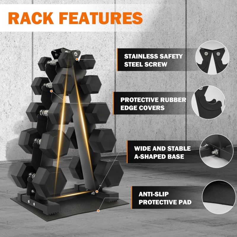Zestaw hantli sześciokątnych z – Home Gym Dumbbell Set recenzja i cena