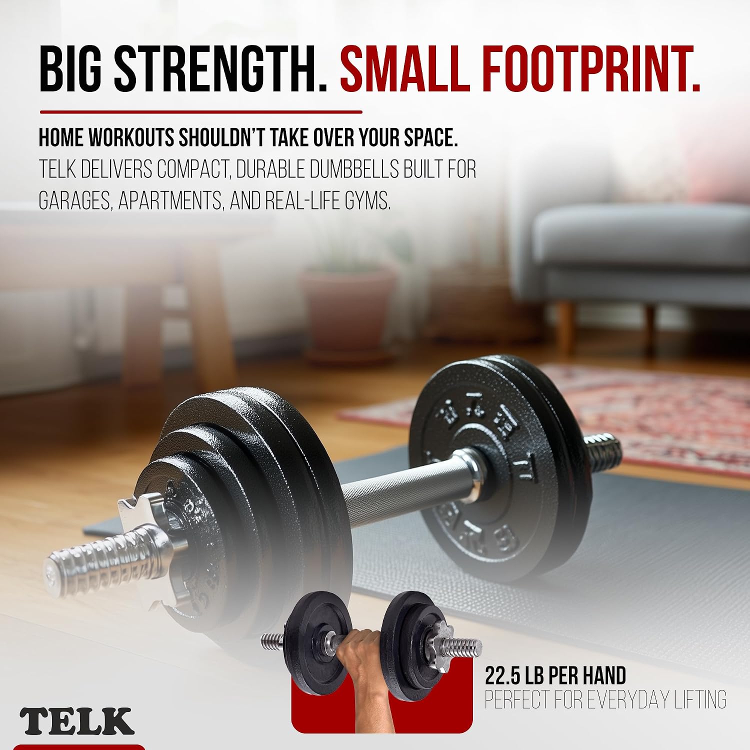 Regulowany zestaw hantli z pły – Home Gym Dumbbell Set recenzja i cena